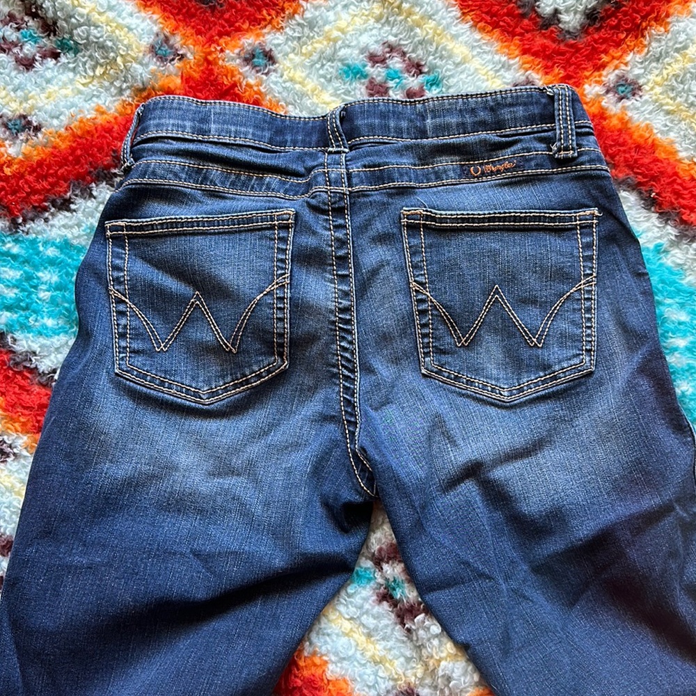 Wranglers Qbaby riding jeans